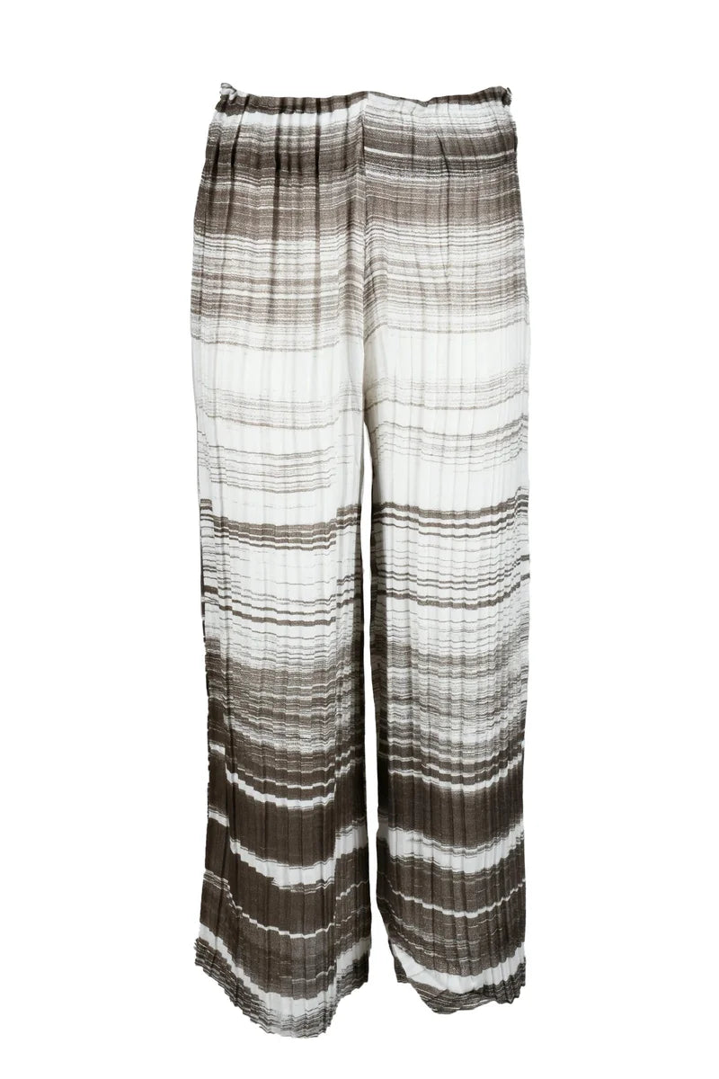 Virginia Bizzi Pantaloni Bianco/Marrone
