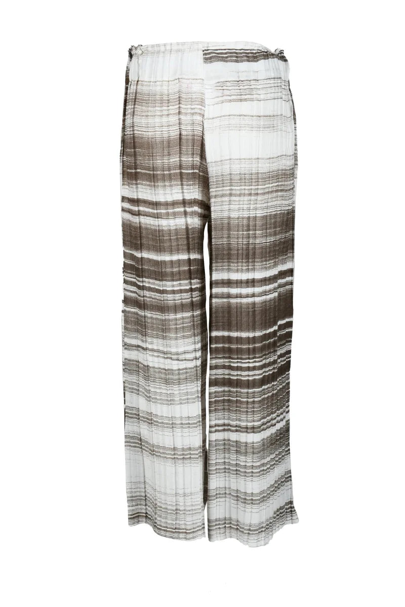 Virginia Bizzi Pantaloni Bianco/Marrone