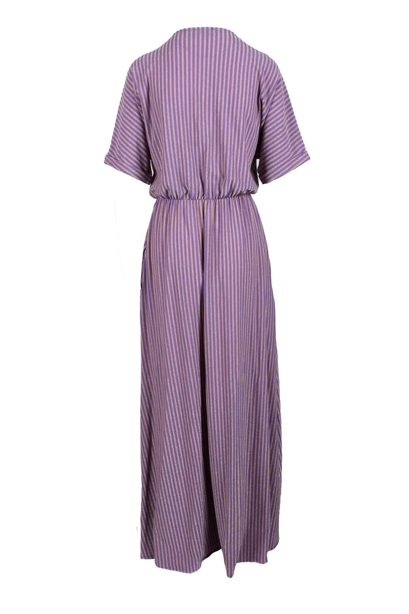 Simona.a Abito Lungo con Elastico - Viola