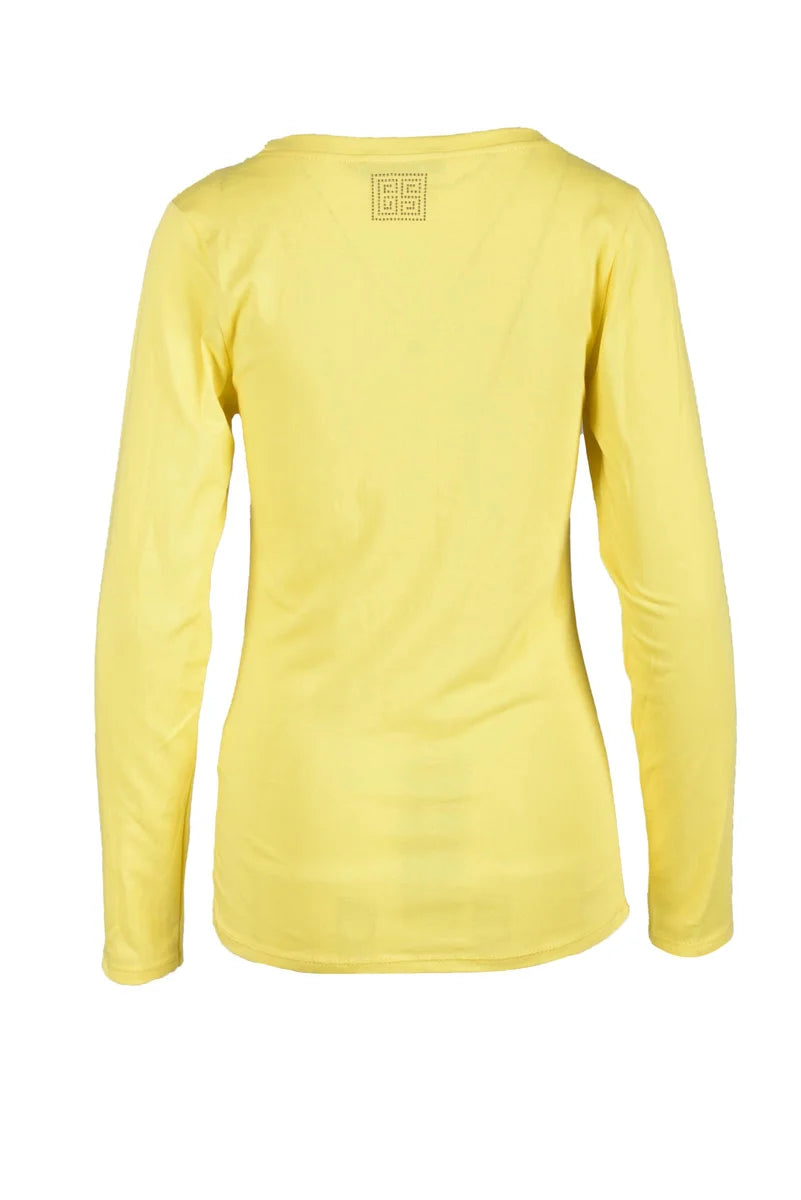Gil Santucci T-shirt in Cotone ed Elastan - Giallo