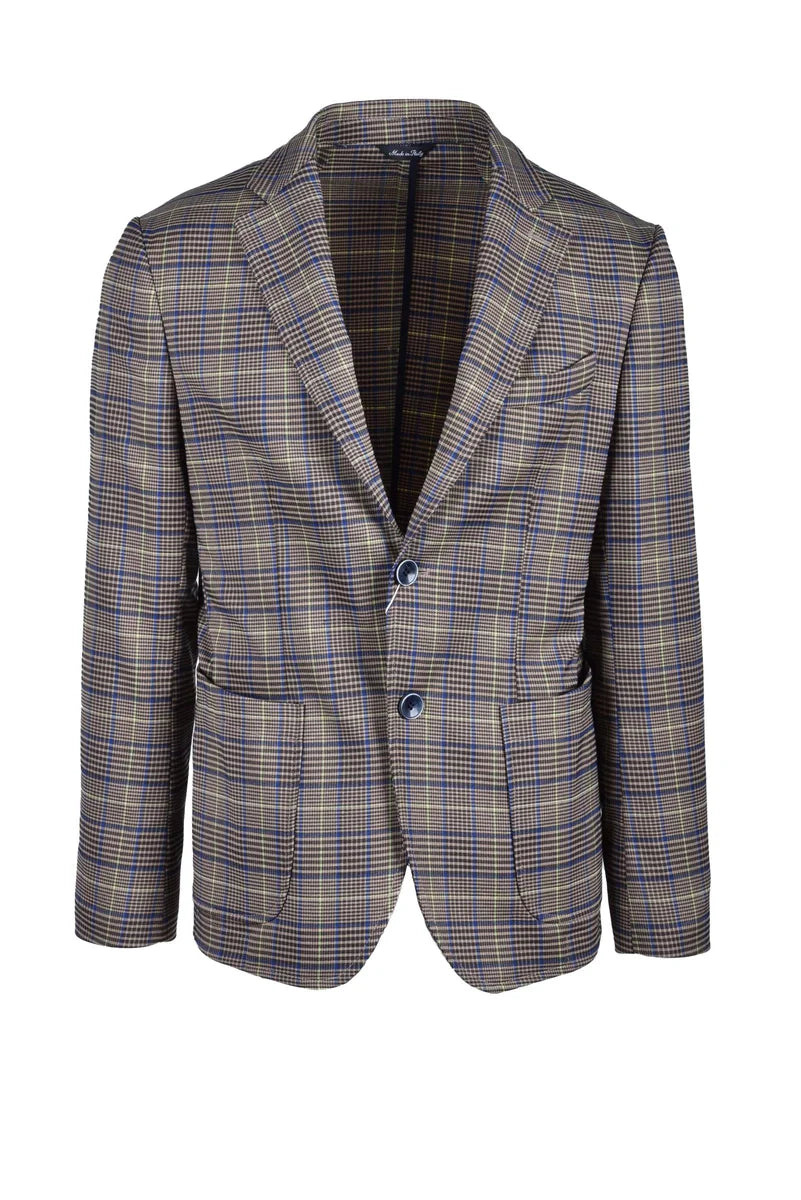 Domenico Tagliente Giacca Poliestere Cotone Viscosa Elastan - Brown/Blue