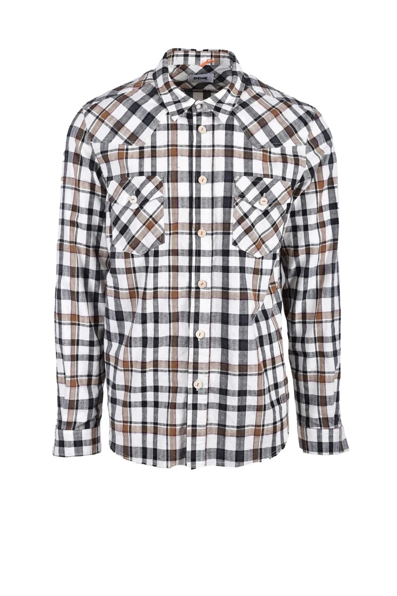 Bl.11 Block Eleven Camicia Cotone Poliestere - Black/Brown