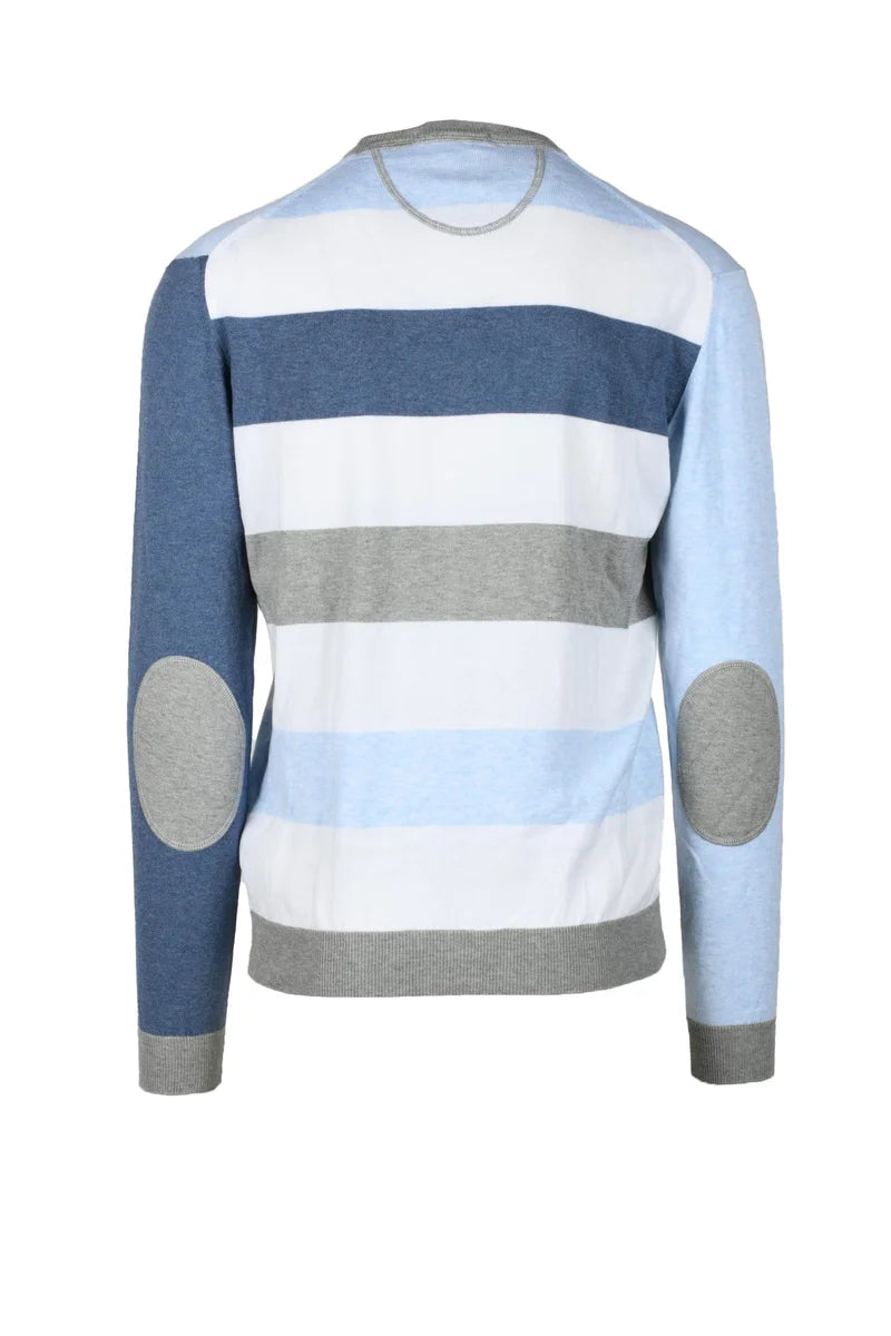 Laboratori Italiani Maglia Cotone - Grey/Sky Blue