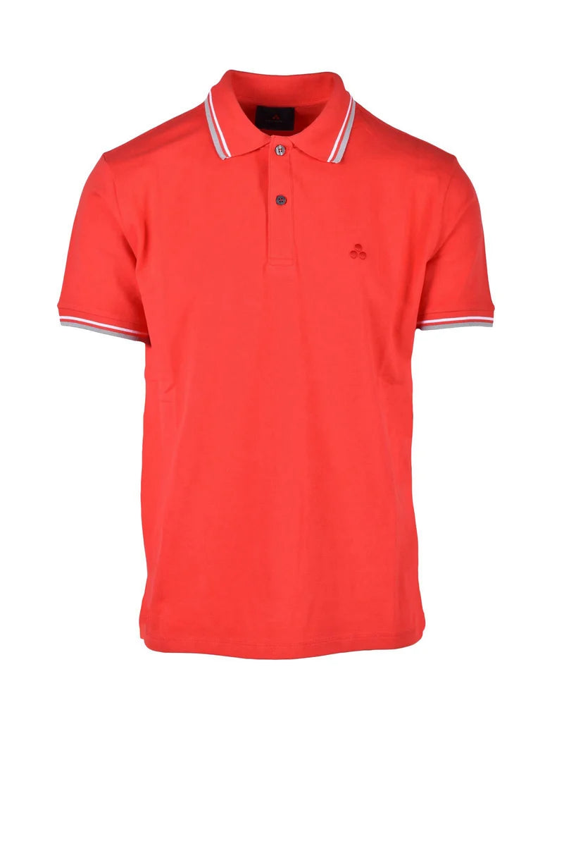 Peuterey Polo in Cotone ed Elastan - Rosso