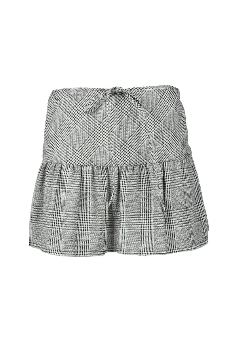Alessandra Rich Gonna Mini - Nero/Bianco