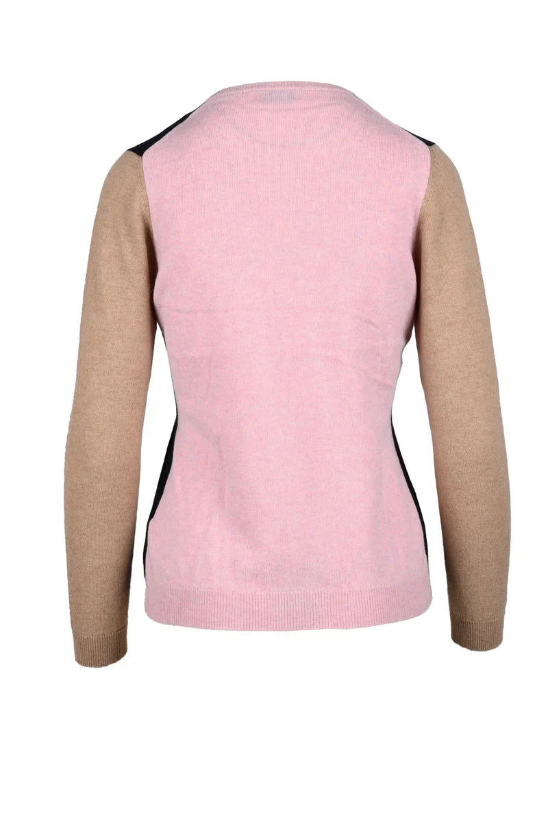 Ballantyne Pullover Girocollo - Blu/Rosa