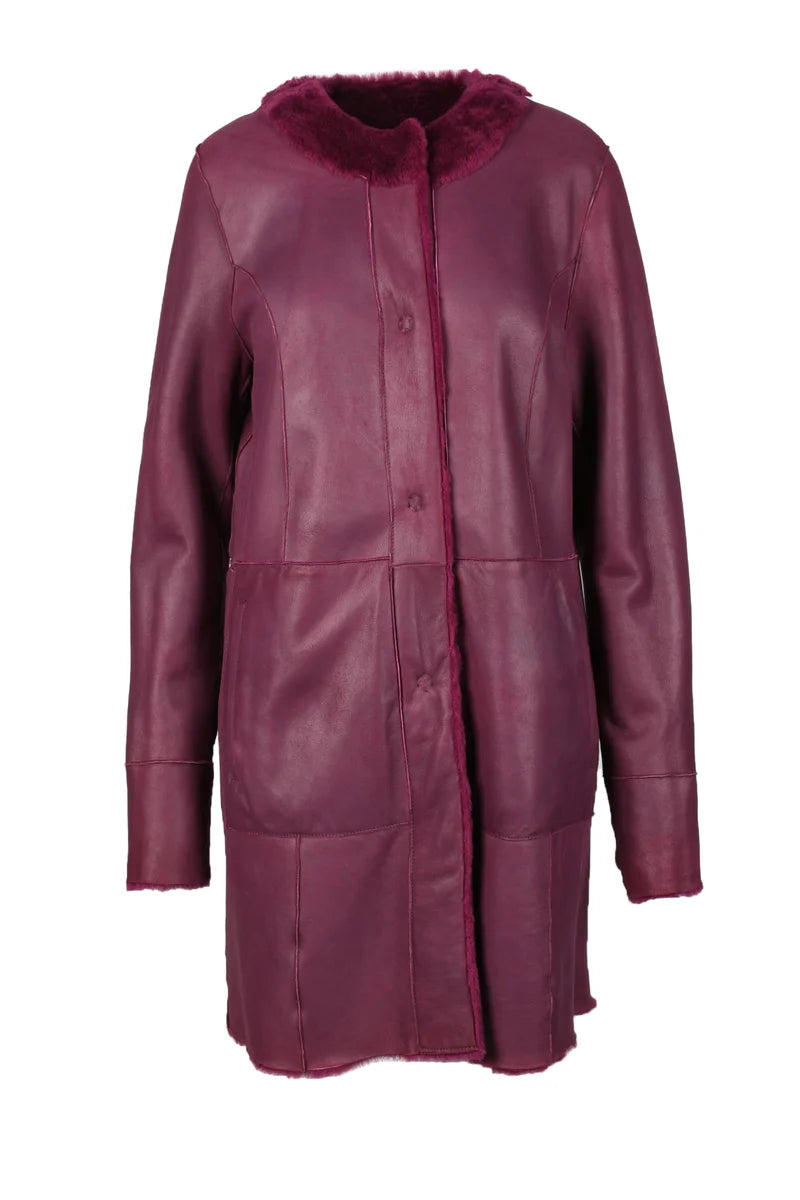 Drome Cappotto Pelle - Rosso