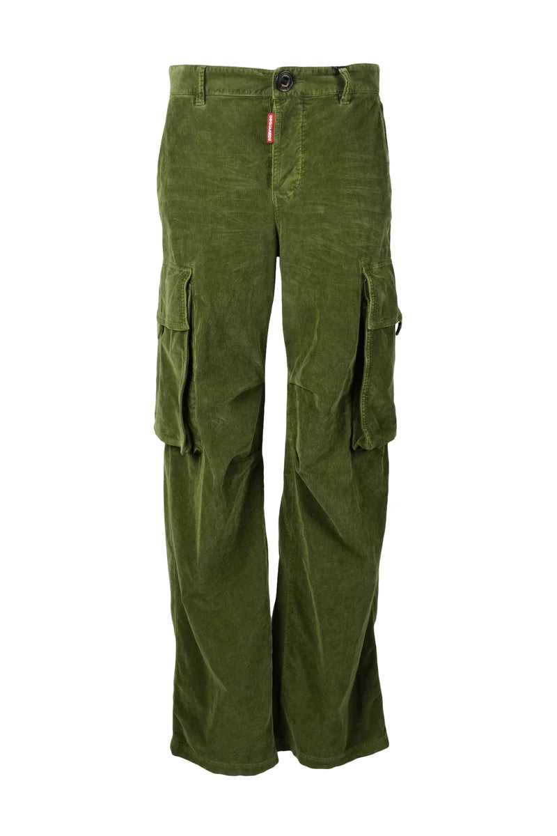 Dsquared2 Pantaloni Stretch - Verde