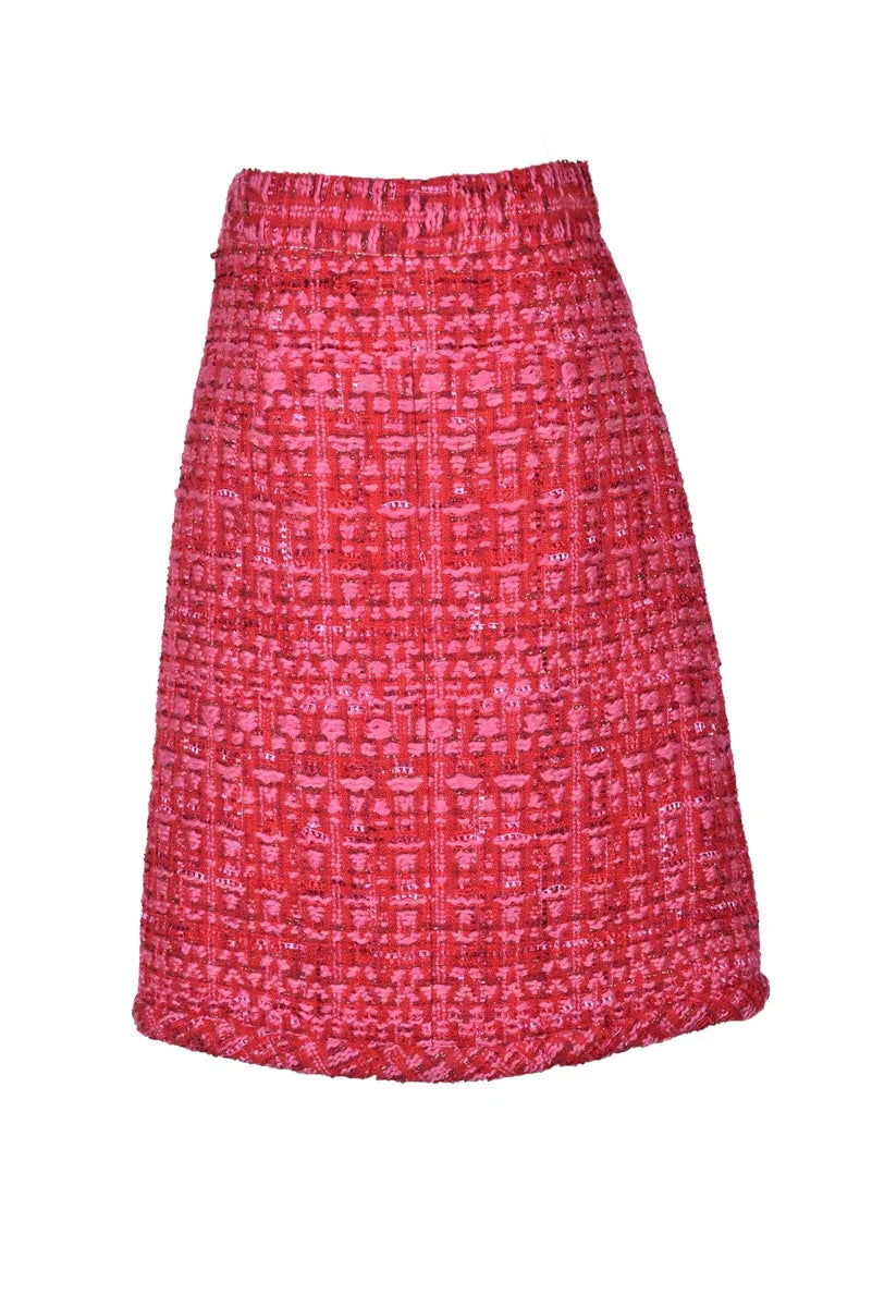 Edward Achour Bouclé Skirt - Fuchsia