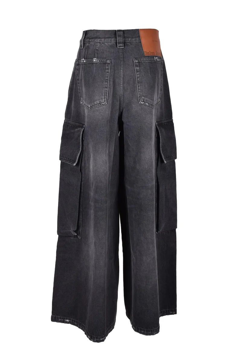 Palm Angels Jeans Cotone - Grigio