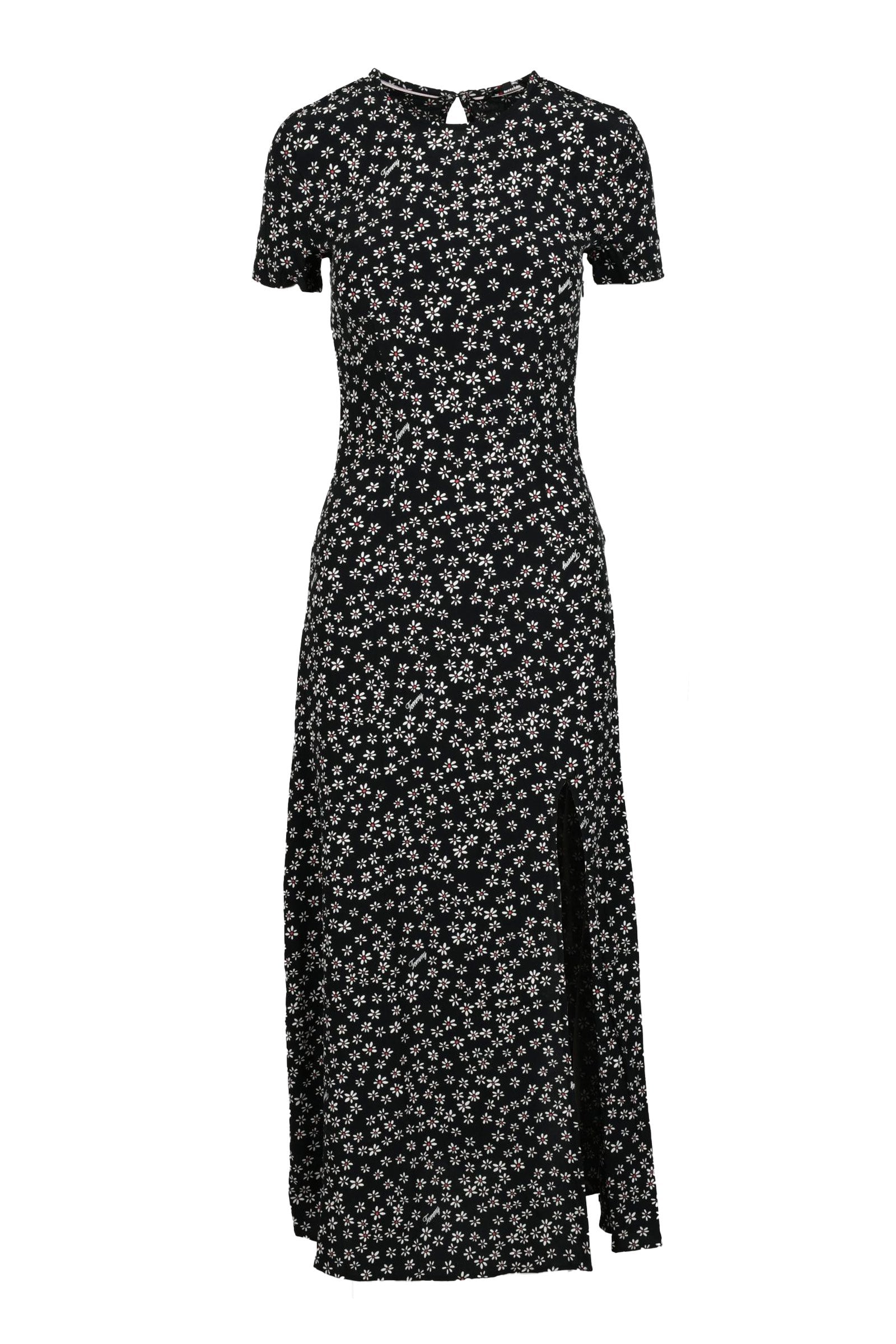 Tommy Jeans - Langes Kleid für Damen aus schwarzer Viskose