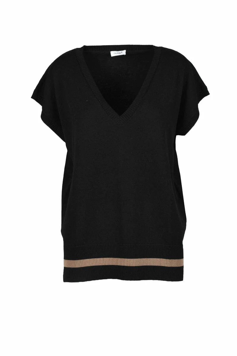 T By Me Maglia Misto Poliestere Lana - Nero