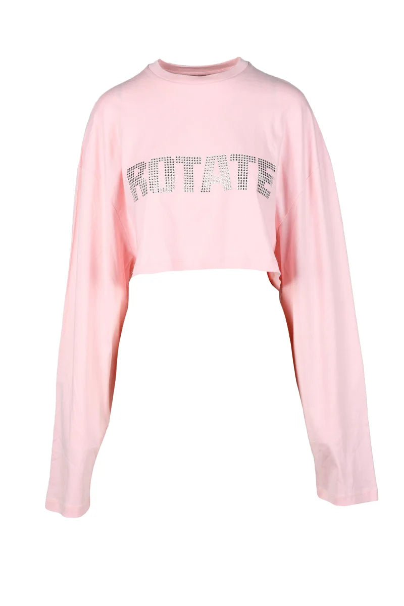 Rotate Birger Christensen T-shirt Cotone - Rosa