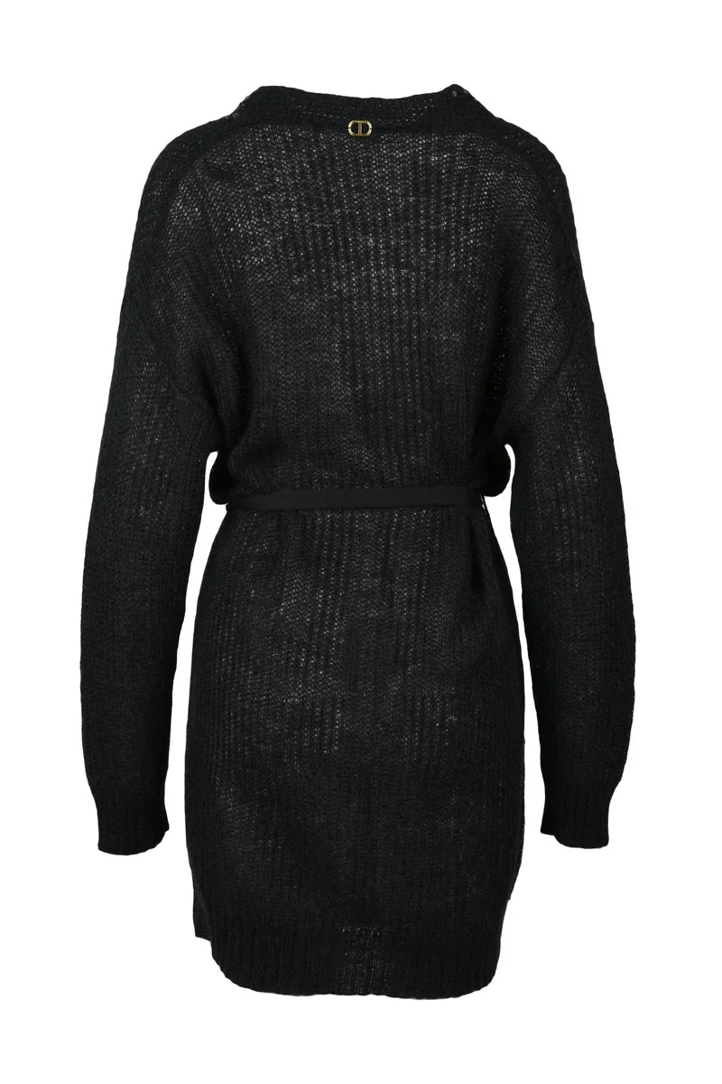 Twinset Abito in Maglia - Nero