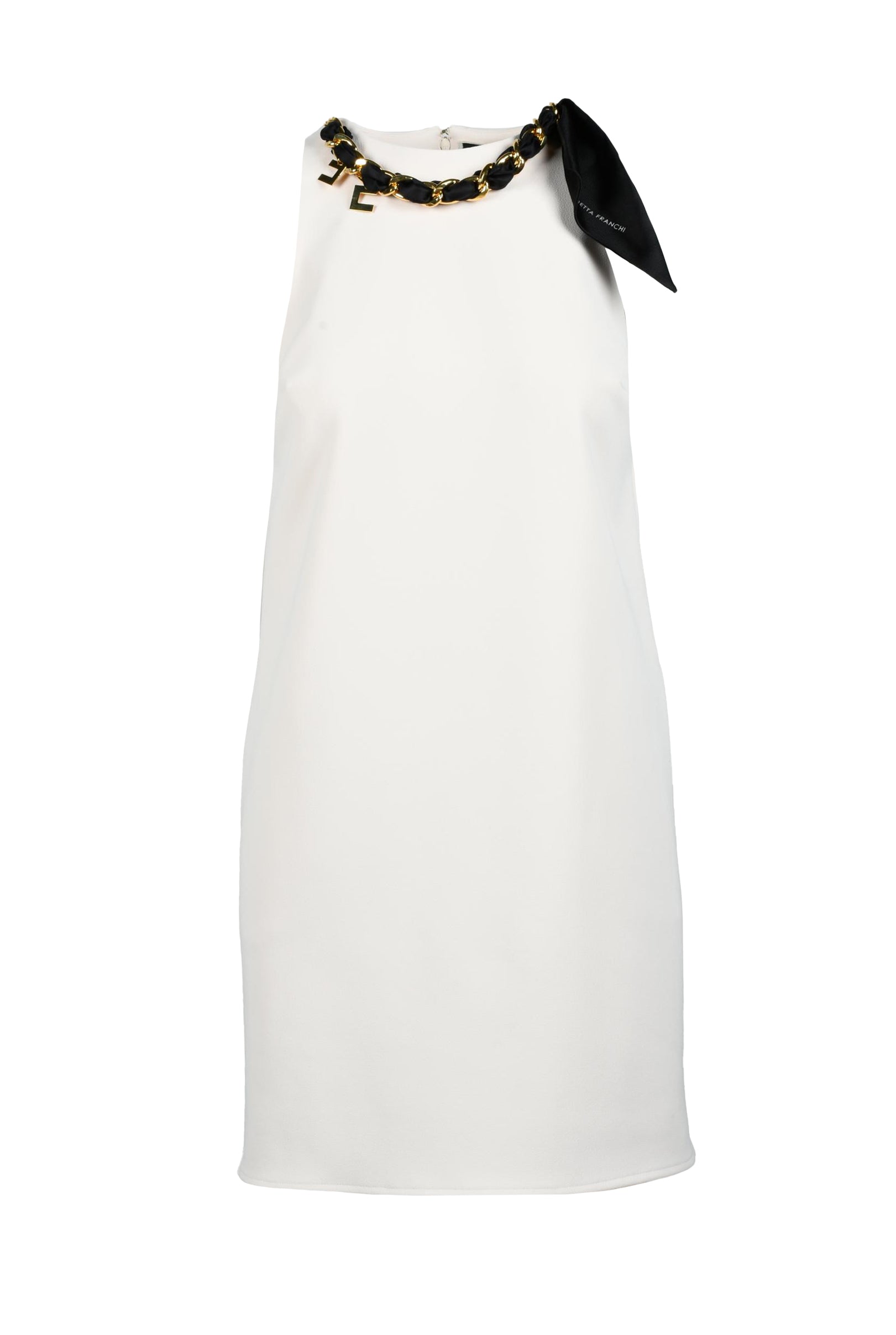 Elisabetta Franchi – Etuikleid für Damen aus schwarzem Polyester