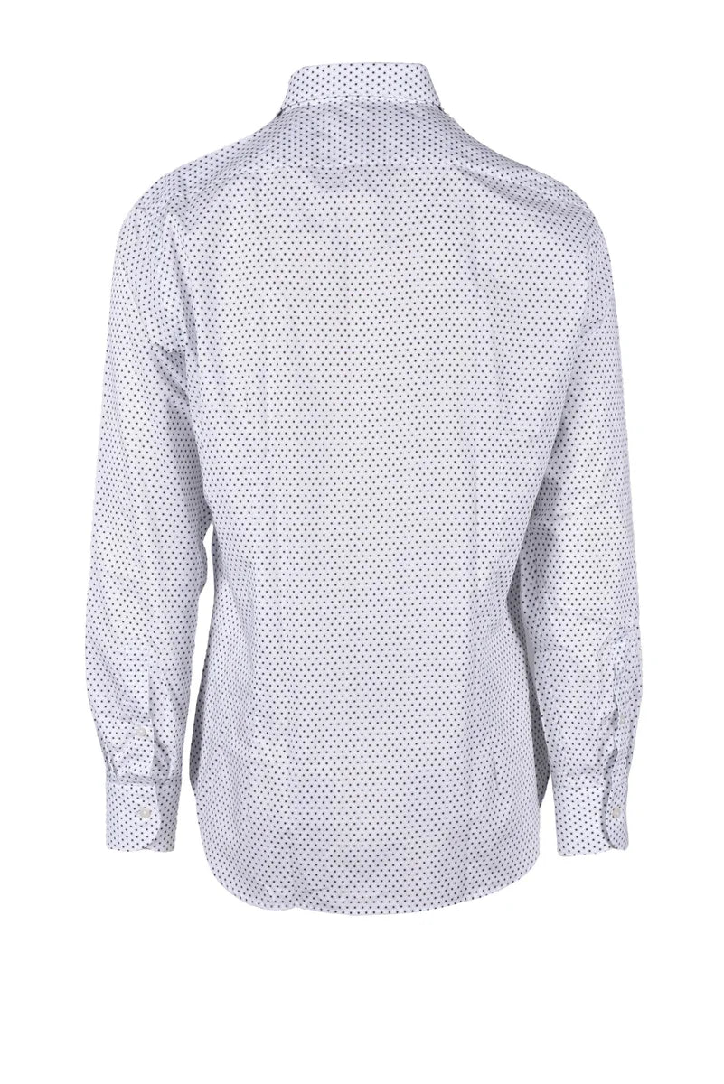 Brio Camicia Cotone - Bianco/Marrone