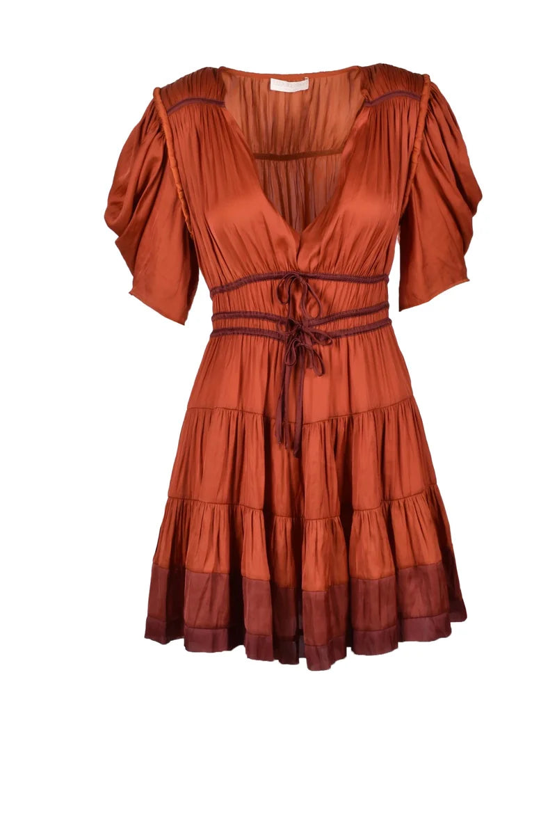 Ulla Johnson Abito Donna Poliestere Marrone