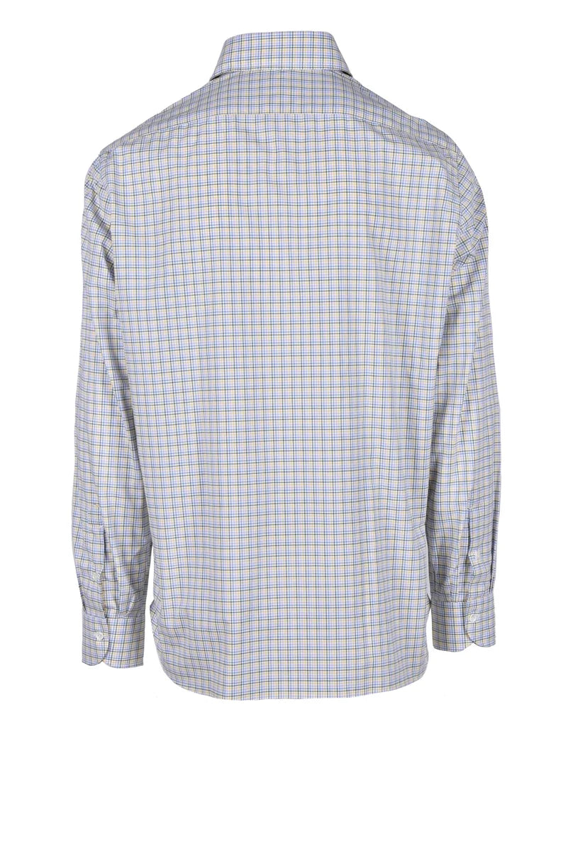 Luigi Borrelli Napoli Camicia Green/Lilac