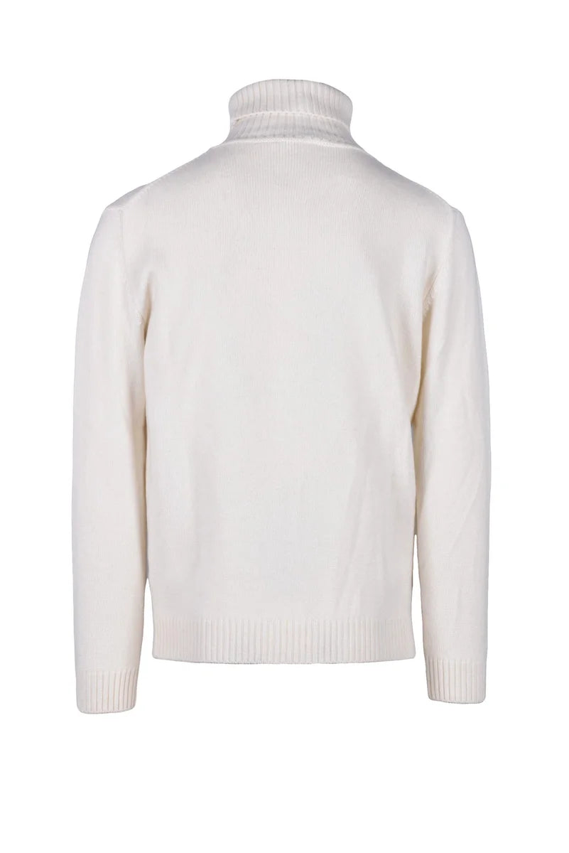 Cenere Maglia Cashmere Bianco