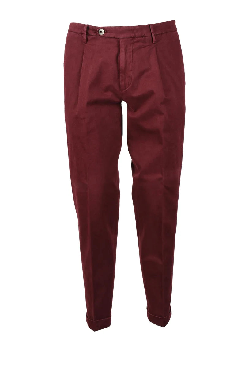 Michele Carbone Pantalone Cotone Stretch - Rosso