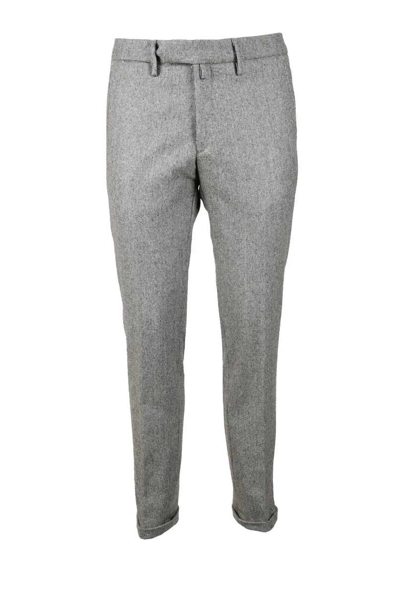 Bsettecento Pantalone Misto Tessuto Stretch - Marrone/Beige