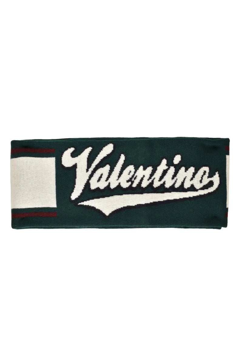 Valentino Sciarpa Lana - Verde/Bianco