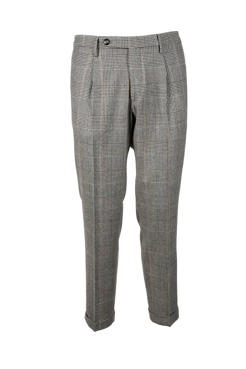 Michael Coal Pantalone Misto Pregiato - Marrone