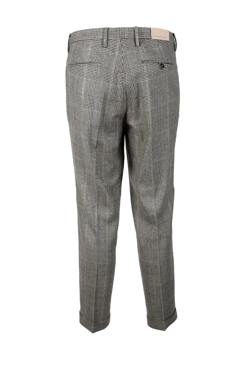 Michael Coal Pantalone Misto Pregiato - Marrone