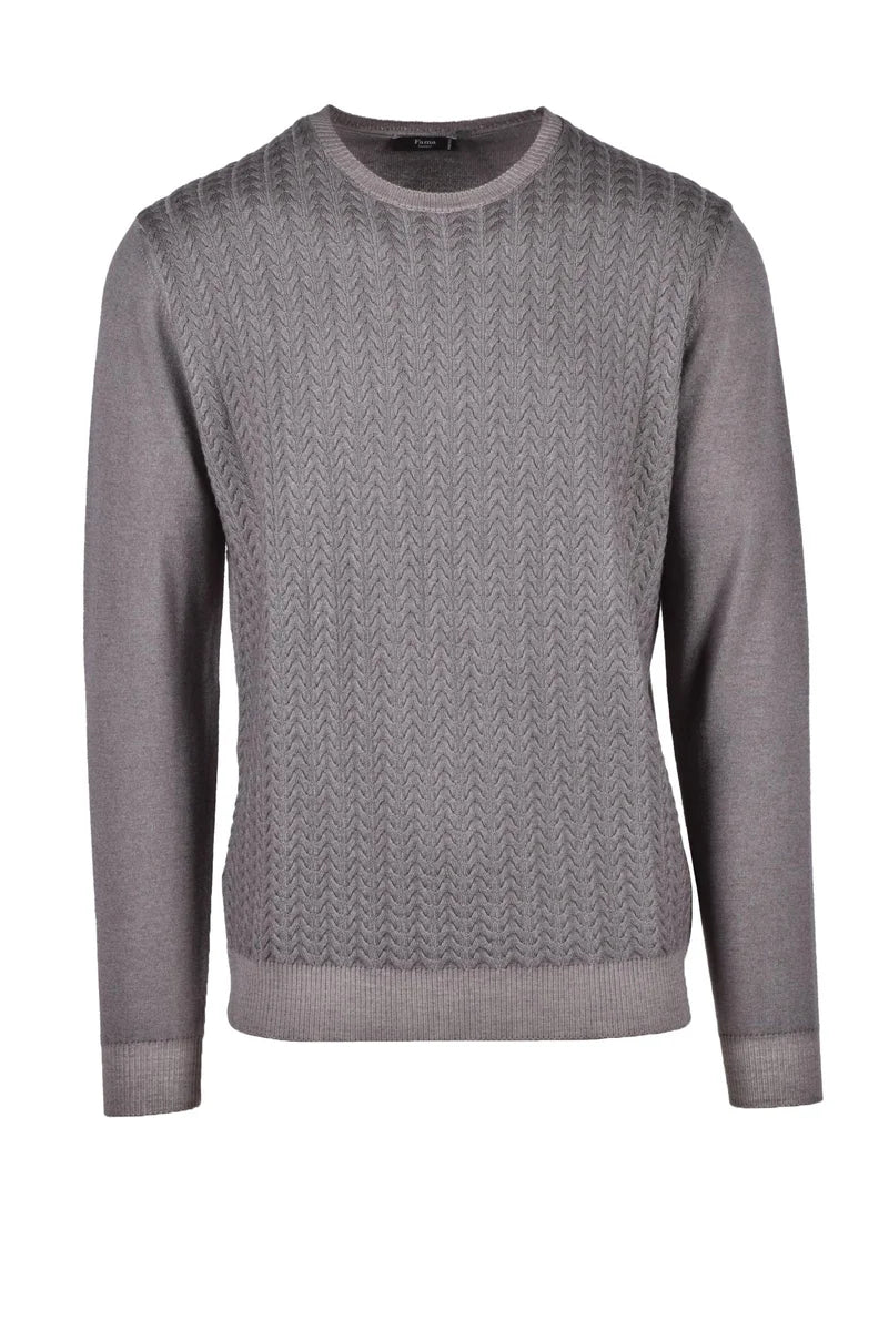 Fama Maglia Lana Merino - Grigio