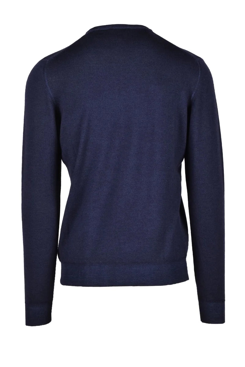 Fama Maglia Lana Merino - Blu
