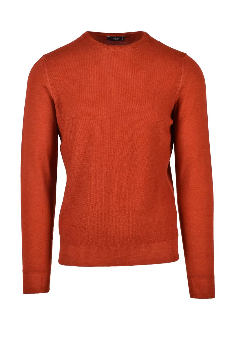Fama Maglia Lana Merino - Rosso