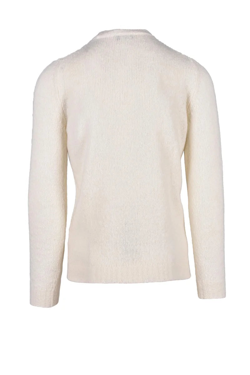 Fama Maglia Lana, Cashmere e Nylon - Bianco