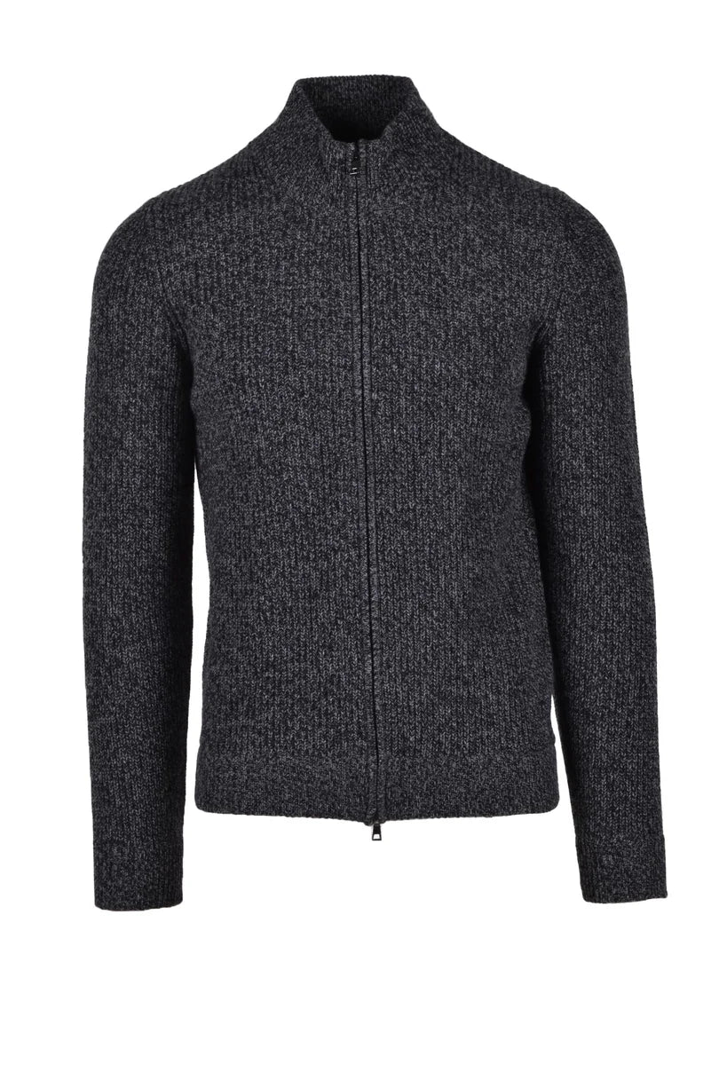 Fama Cardigan Lana Merino e Cashmere - Grigio