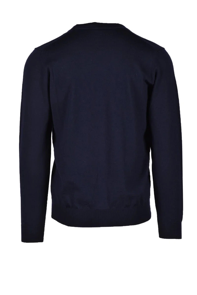 Fama Cardigan Lana Merino - Blu