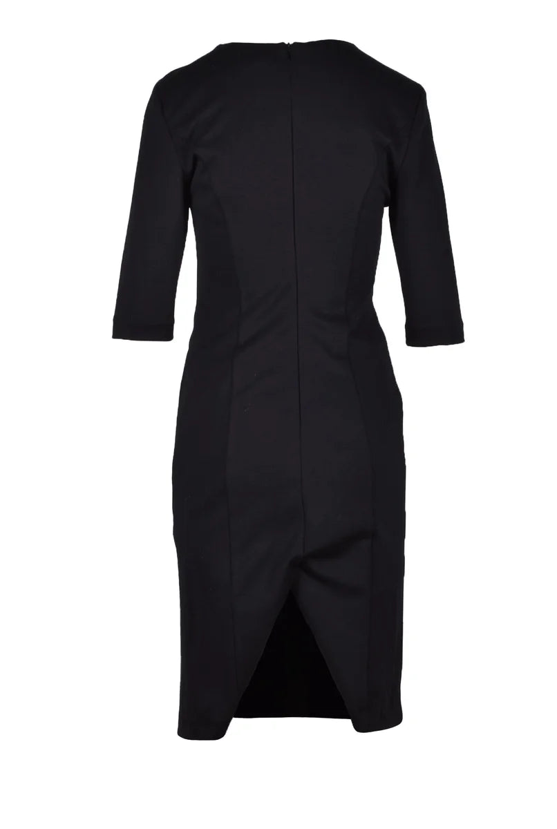 Etichetta Nera* Abito Tubino Viscosa Stretch - Nero