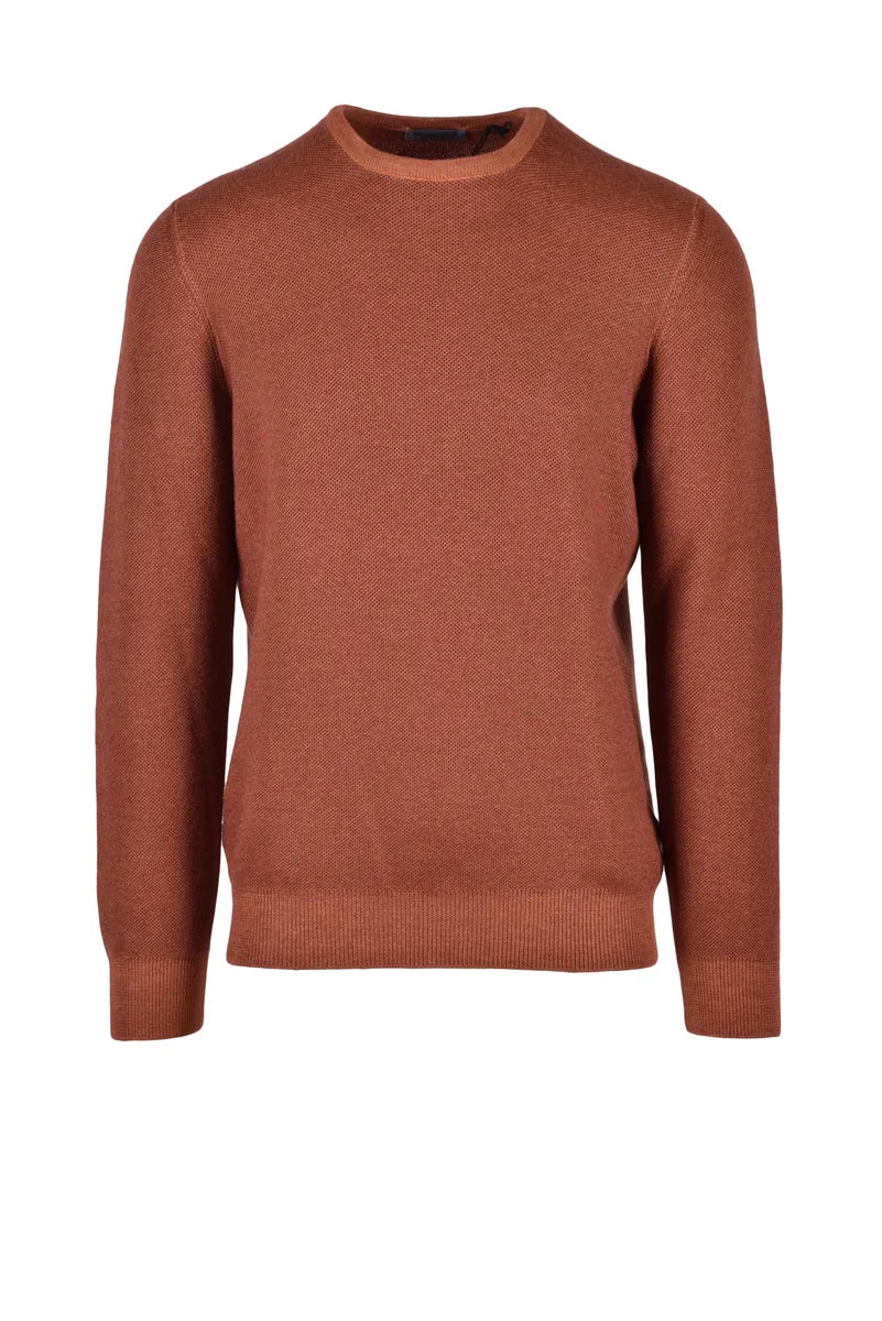 Vengera Maglia Lana Vergine Marrone