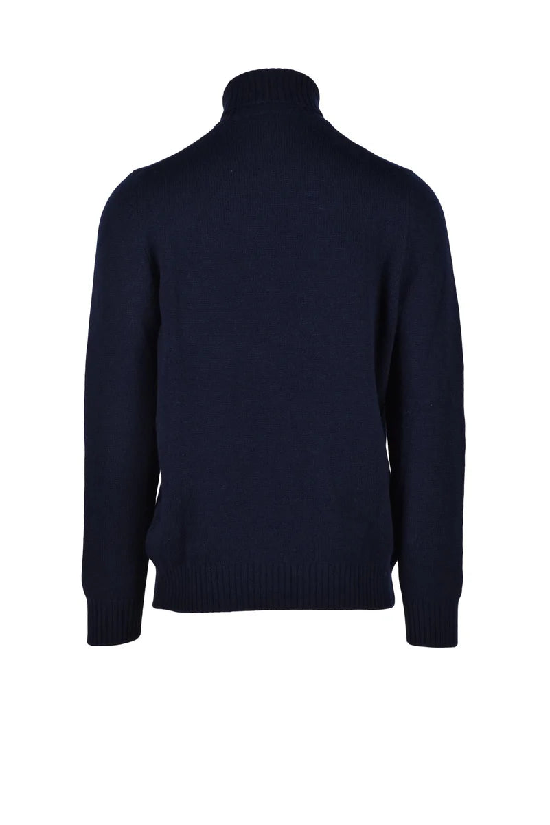 Vengera Maglia Lana Vergine Blu