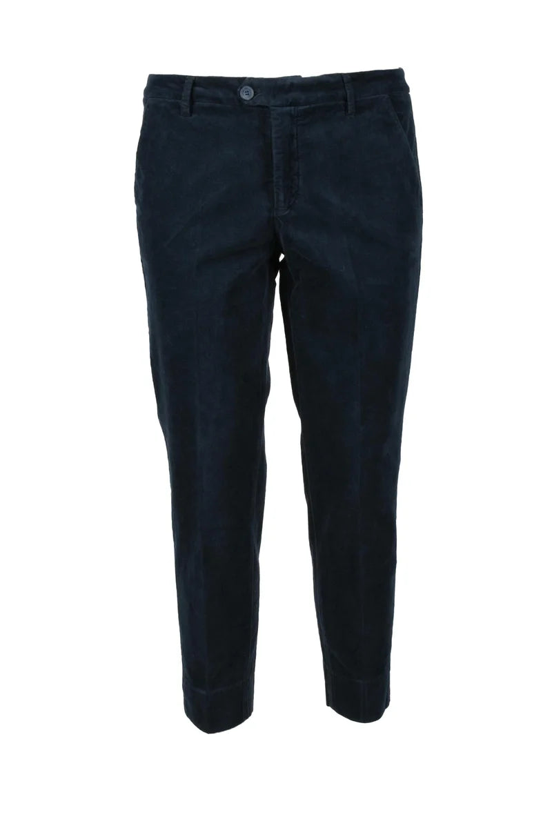 Bonheur Pantalone Cotone Stretch - Blu