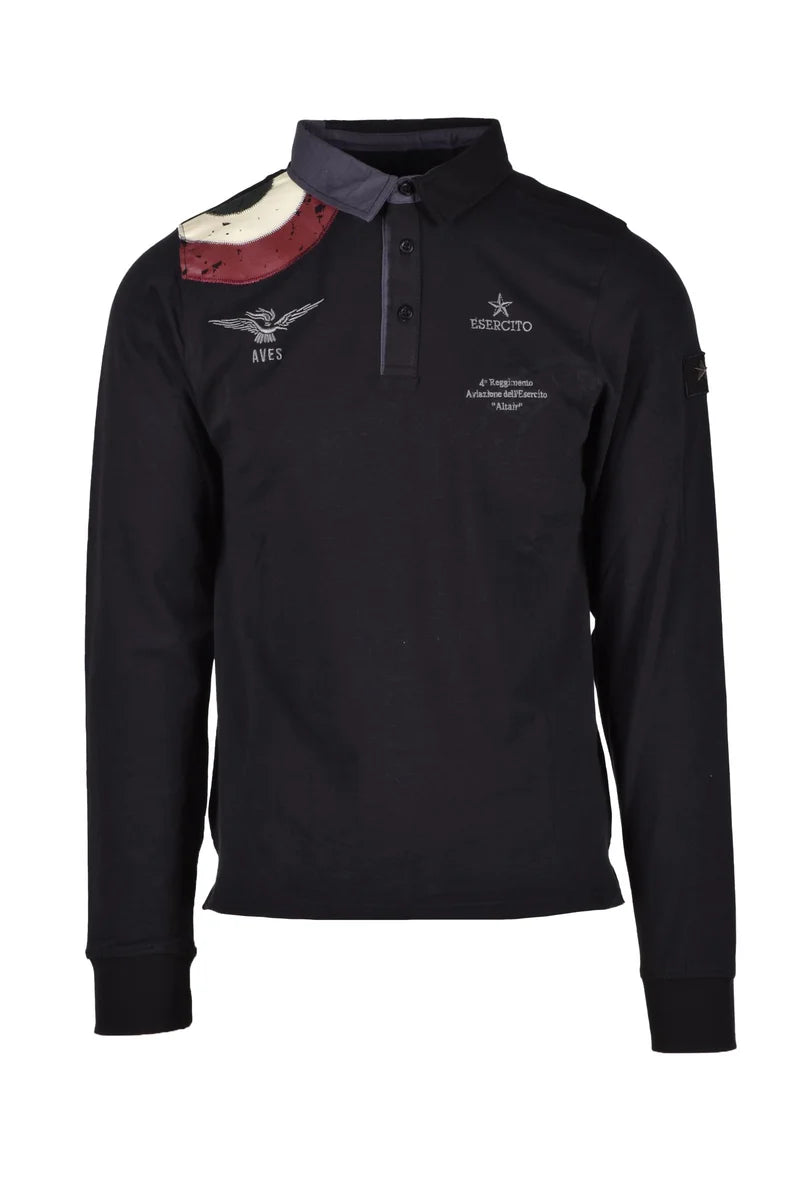 Esercito Polo Cotone Stretch - Nero