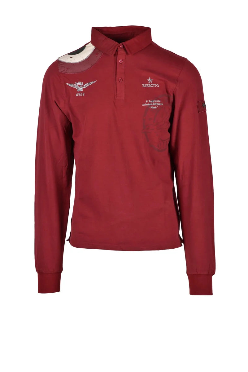 Esercito Polo Cotone Stretch - Rosso