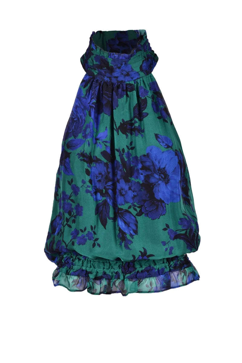 Liu Jo Top in Seta e Viscosa - Verde Blu