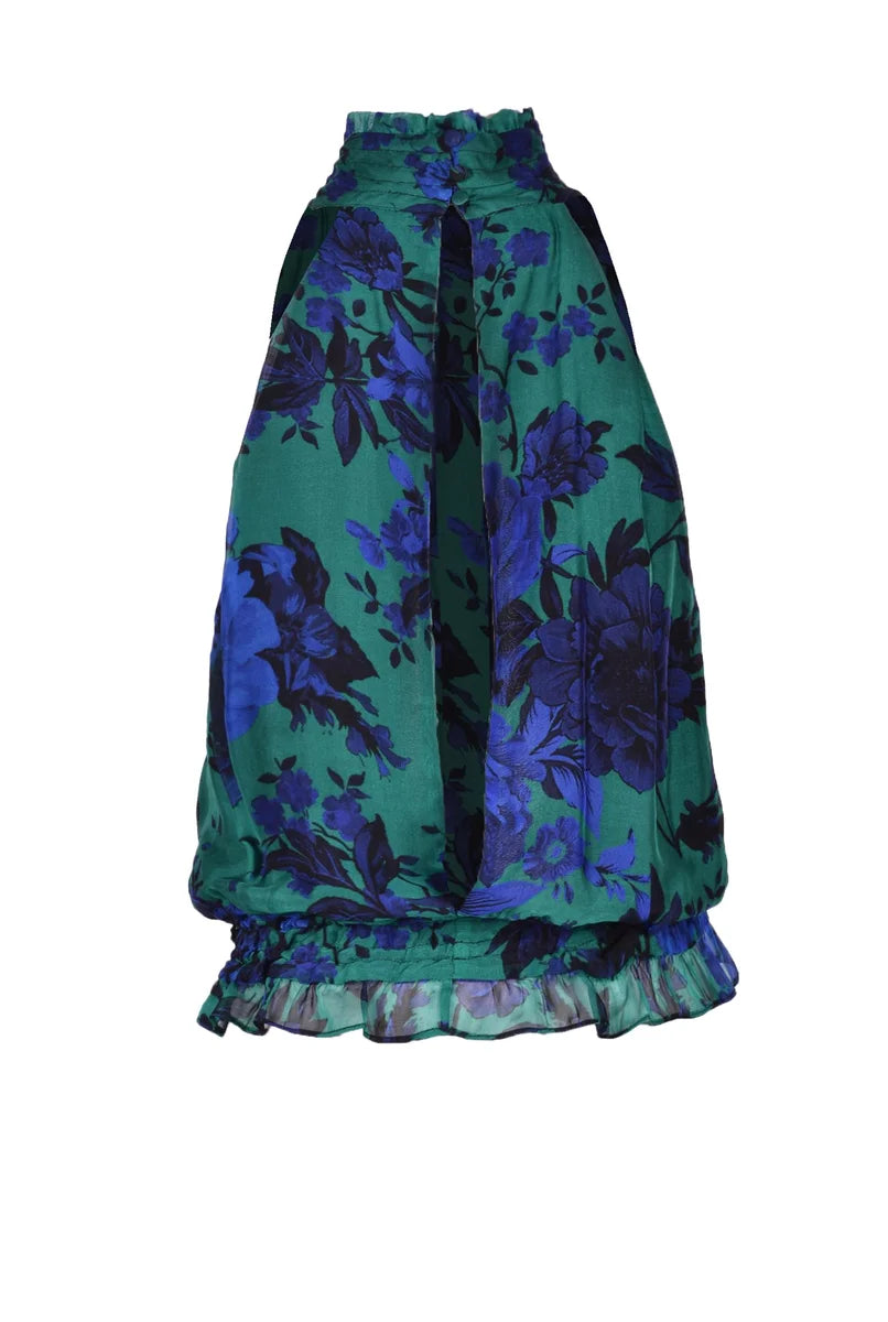 Liu Jo Top in Seta e Viscosa - Verde Blu