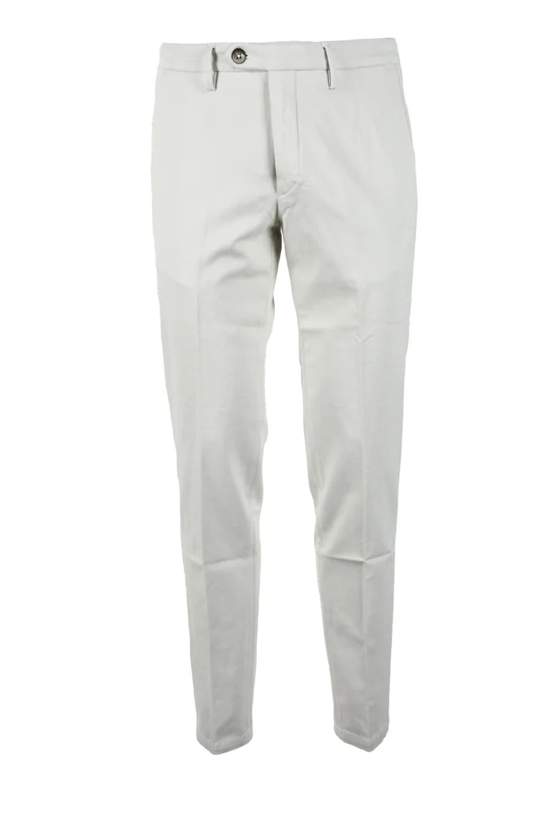 Michele Carbone Pantalone Cotone Stretch - Bianco
