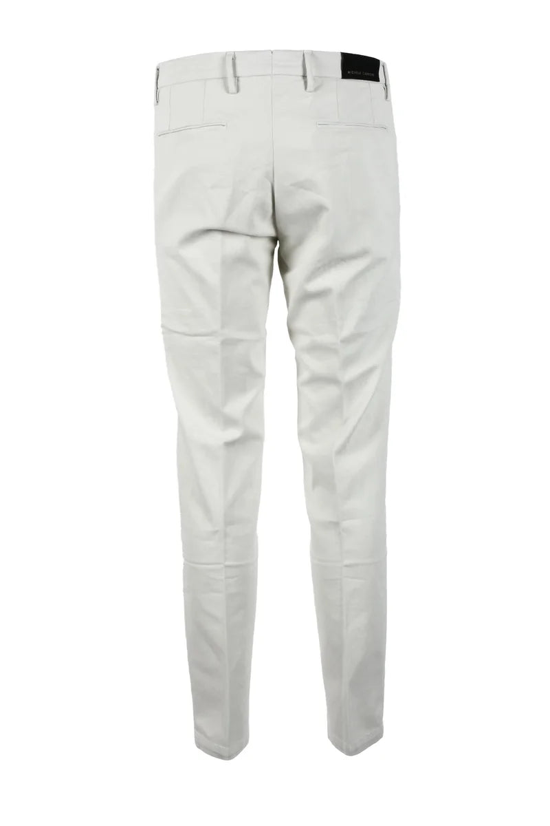 Michele Carbone Pantalone Cotone Stretch - Bianco