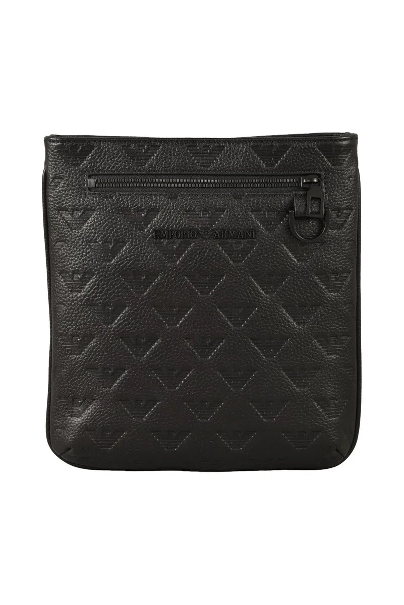 Emporio Armani Borsa Crossbody Flat Pelle - Nero