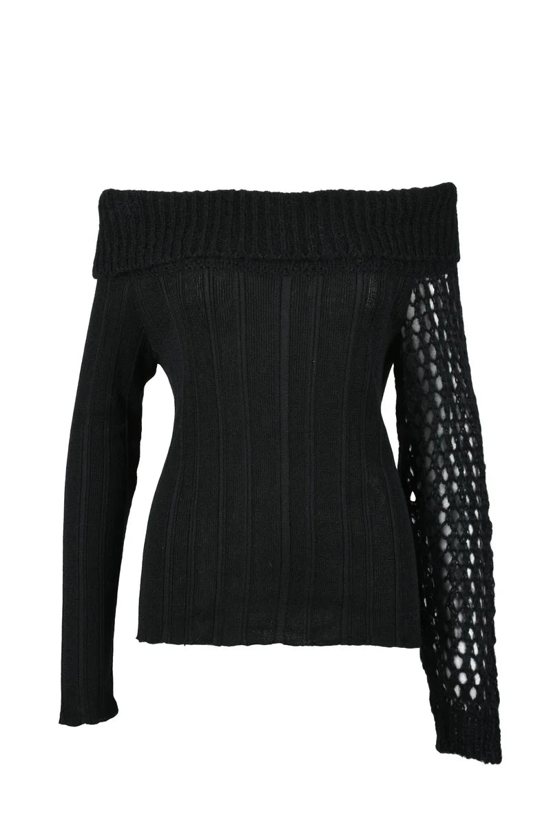 Virginia Bizzi Maglia Lana Merino Cashmere - Nero