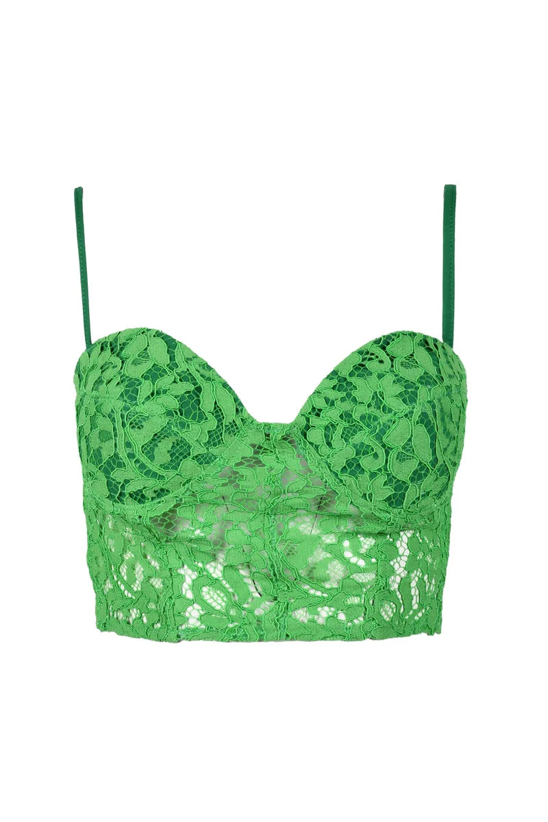 Valeria Mazza Top in Viscosa Mista - Verde
