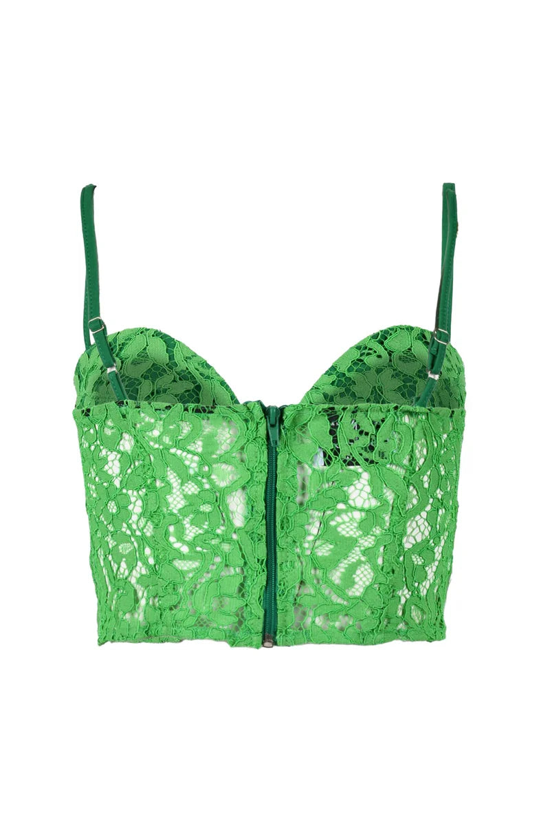 Valeria Mazza Top in Viscosa Mista - Verde