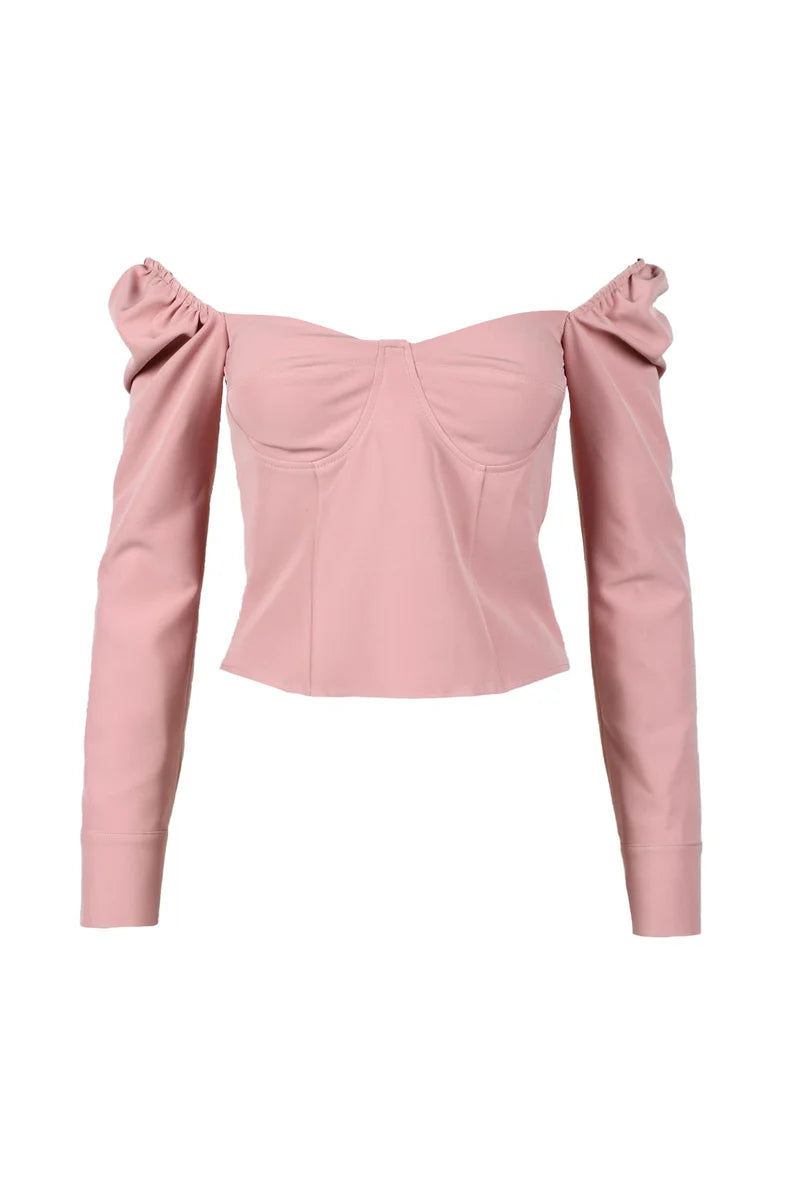 Valeria Mazza Top Stretch in Poliestere - Rosa