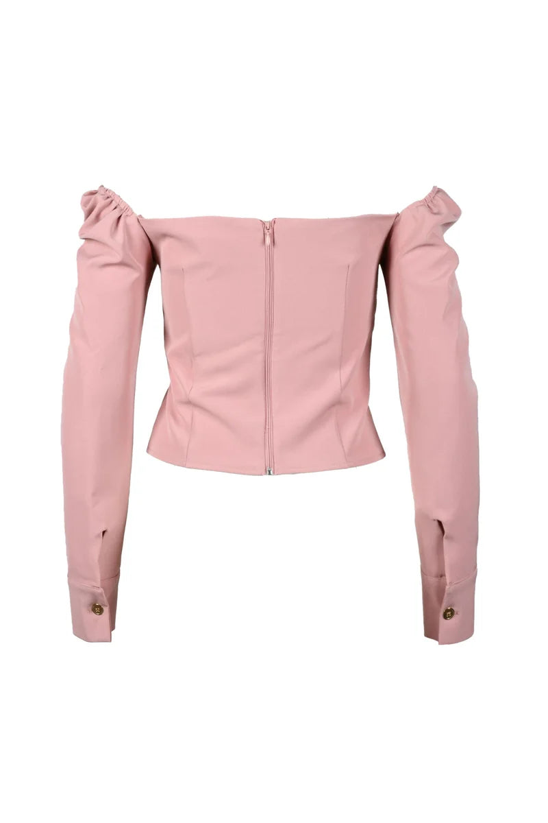 Valeria Mazza Top Stretch in Poliestere - Rosa